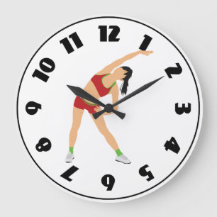 Gymnaste qui se réchauffe horloge