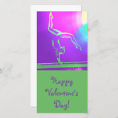 Gymnaste Valentine's Day carte photo (Devant / Derrière)