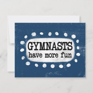 Gymnasten hebben meer plezier in het Wenskaart Kaart