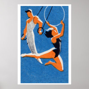 Gymnastes - Impression Boîte d'Allumettes - Art Mu