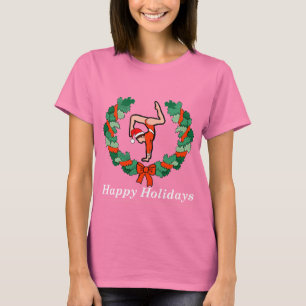 Gymnastic Prettige feestdagen Wreath T-shirt