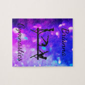 GYMNASTICA PAARSE BLAUWE GRADIENT LEGPUZZEL (Horizontaal)