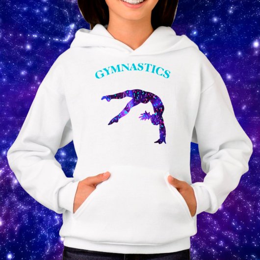 Gymnastics Back Handspring Hoodie w/Gymnast Name
