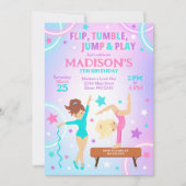 Gymnastics Birthday Invitation Gymnastics Party (Devant)