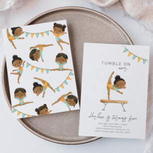 Gymnastics Birthday Invitation Gymnastiekpartij Kaart