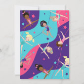 Gymnastics Birthday Invitation, Jump Invitation Kaart (Achterkant)