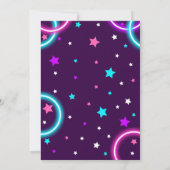 Gymnastics Birthday Invitation Neon Glow Party (Dos)