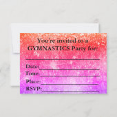 Gymnastics Birthday Party Invitation (Achterkant)