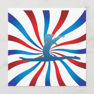 Gymnastics Birthday Party Invitations Kaart