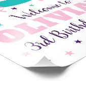 Gymnastics Birthday Party Sign ・ 8 x 10 Print Foto Afdruk (Hoek)