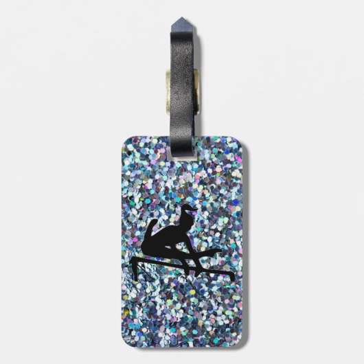 GYMNASTICS BLING Bagagelabel voor Reizen (Achterkant verticaal)