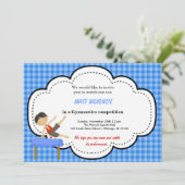 Gymnastics Boy Competition (Blue) Kaart (Staand voorkant)