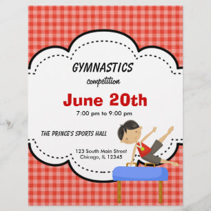 Gymnastics Boy Competition (Red) Flyer