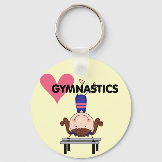 GYMNASTICS - Brunette Girl Handtribunes Sleutelhanger (Voorkant)