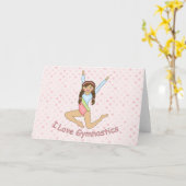 Gymnastics Brunette Kaart (Gele Bloem)