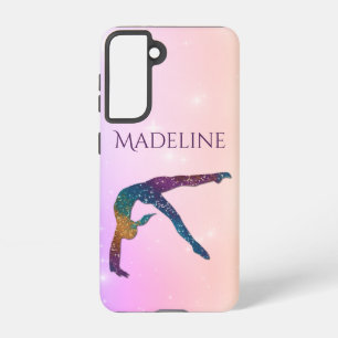 Gymnastics Cell Phone Case met naam gymnast Samsung Galaxy Hoesje