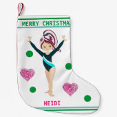 GYMNASTICS CHRISTMAS STOCKING FOR GIRLS. KLEINE KERSTSOK (Voorkant)
