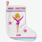 GYMNASTICS CHRISTMAS STOCKING FOR GIRLS. KLEINE KERSTSOK (Voorkant)