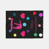 "GYMNASTICS"-deken met aangepaste naam. Fleece Deken (Voorkant (Horizontaal))