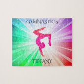 " GYMNASTICS" éclaire le puzzle avec gymnaste. (Horizontal)