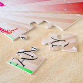 " GYMNASTICS" éclaire le puzzle avec gymnaste. (Côté)