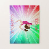 " GYMNASTICS" éclaire le puzzle avec gymnaste. (Vertical)