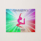 " GYMNASTICS" éclaire le puzzle avec gymnaste. (Horizontal)