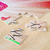 " GYMNASTICS" éclaire le puzzle avec gymnaste. (Côté)