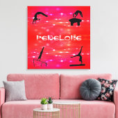 Gymnastics Events Stretched Canvas Print met naam (Insitu (Woonkamer))