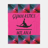 GYMNASTICS FLEECE BLANKET met gepersonaliseerde na (Voorkant)