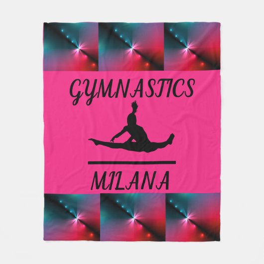GYMNASTICS FLEECE BLANKET met gepersonaliseerde na (Voorkant)
