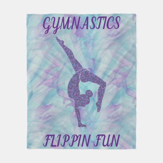 GYMNASTICS FLIPPINFUN FLEECE BLANKET. DEKEN (Voorkant)