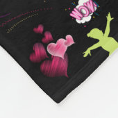 Gymnastics Fun Print Monogramed Fleece Deken (Hoek)