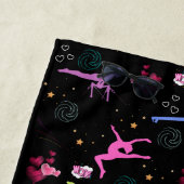 Gymnastics Fun Print Monogramed Strandlaken (In situ)