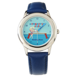 Gymnastics Girl  Custom Gymnast Kinder Horloge