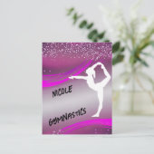 Gymnastics Girl Personalized Briefkaart (Staand voorkant)
