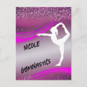 Gymnastics Girl Personalized Briefkaart (Voorkant)