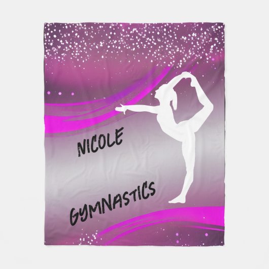 Gymnastics Girl Personalized Fleece Deken (Voorkant)