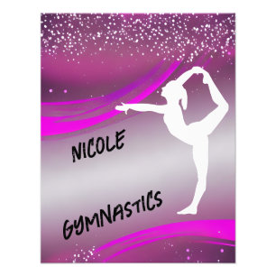 Gymnastics Girl Personalized Foto Afdruk