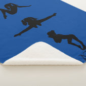 GYMNASTICS GIRL'S SHERPA BLANKET. Aangepaste naam. Sherpa Deken (3/4)