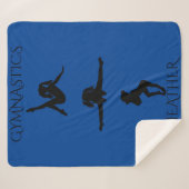 GYMNASTICS GIRL'S SHERPA BLANKET. Aangepaste naam. Sherpa Deken (Voorkant (horizontaal))
