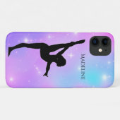 Gymnastics gradient Phone Case met naam gymnast (Achterkant (horizontaal))