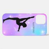 Gymnastics gradient Phone Case met naam gymnast (Achterkant (horizontaal))
