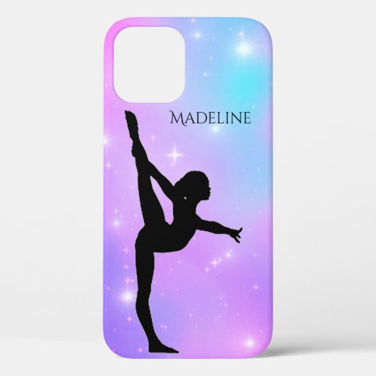 Gymnastics gradient Phone Case met naam gymnast (Achterkant)