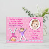 GYMNASTICS Gym Photo Invitations à la fête d'anniv (Debout devant)