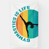 Gymnastics is Life Beautiful Sunset Gymnast Spandoek (Verticaal)