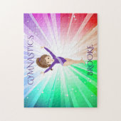 "GYMNASTICS" licht puzzels met gymnast. (Verticaal)