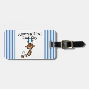 Gymnastics Monkey Bagagelabel