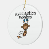 Gymnastics Monkey Keramisch Ornament (Links)