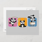 Gymnastics Pandas Briefkaart (Voorkant / Achterkant)